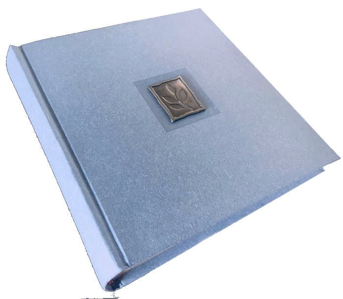 Premium Bound Photo Album 100 Photos Acid Free Archival Leaf Nature Print 7" x 7" Blue or Green Matte Finish - Made in Canada