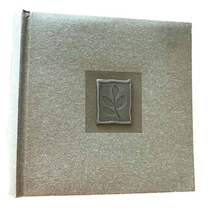Premium Bound Photo Album 100 Photos Acid Free Archival Leaf Nature Print 7" x 7" Blue or Green Matte Finish - Made in Canada