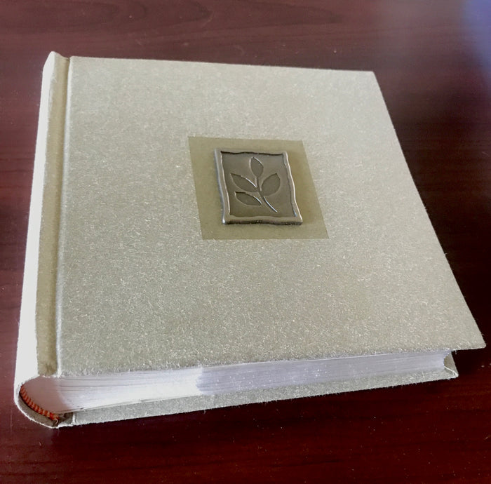 Premium Bound Photo Album 100 Photos Acid Free Archival Leaf Nature Print 7" x 7" Blue or Green Matte Finish - Made in Canada