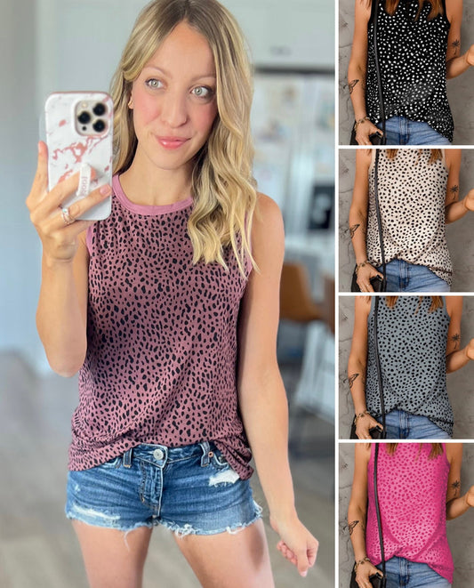 Printed Round Neck Tank