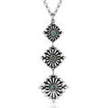 ANC6257 Silver Necklace with Turquoise Accents
