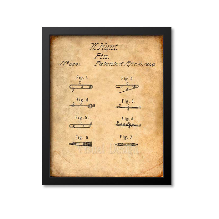 Safety Pin Patent Print