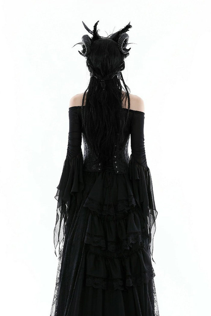 vintage goth witch blouse