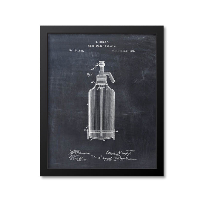 Seltzer Bottle Patent Print