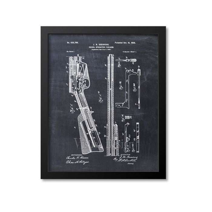 Remington Model 8 Semi Automatic Rifle Patent Print
