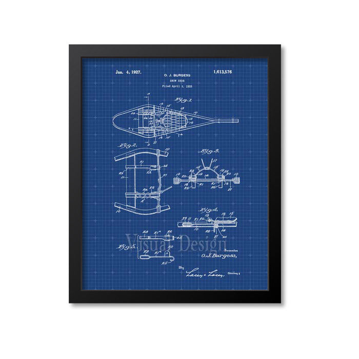 Snowshoe Patent Print