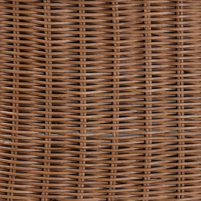 Solace Rattan Footstool by bali & pari — material and construction detail