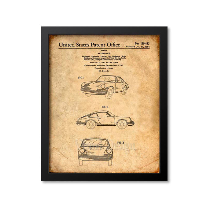 Porsche 911 Carrera Patent Print