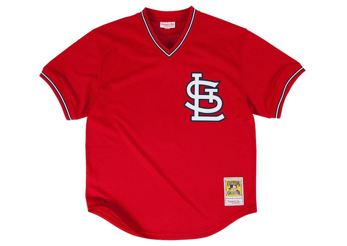 St. Louis Cardinals #1 Ozzie Smith Mitchell & Ness 1996 Authentic Mesh BP Jersey