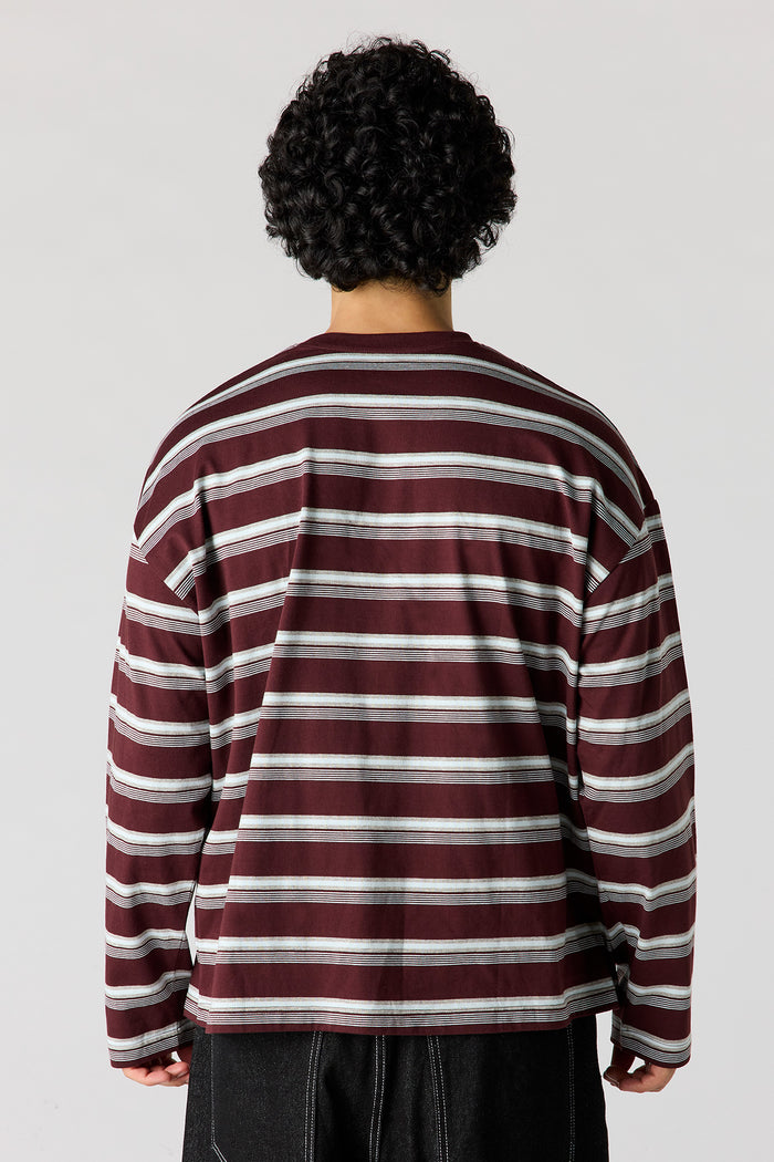 Striped Boxy Long Sleeve Top