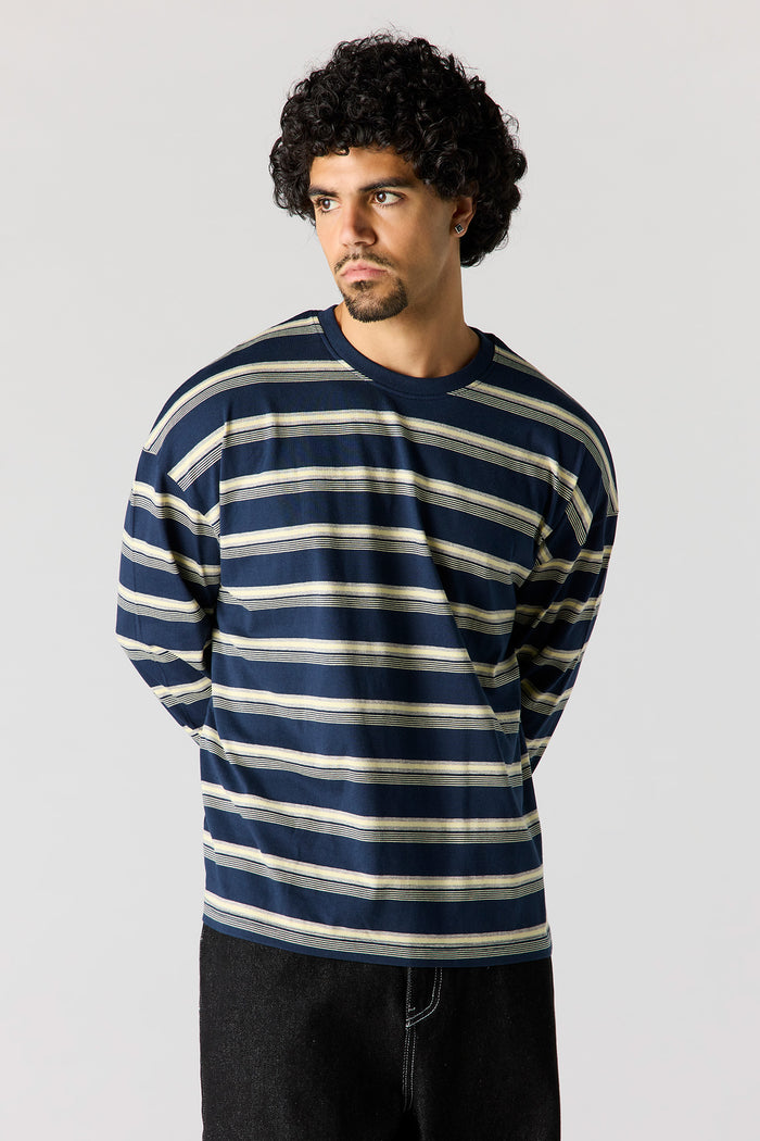 Striped Boxy Long Sleeve Top