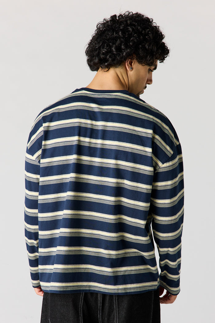 Striped Boxy Long Sleeve Top