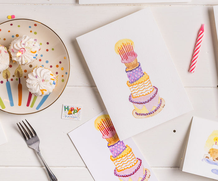 Tall Cake Birthday Card