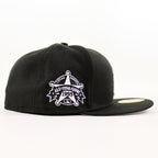 Texas Rangers World Series New Era 59Fifty Fitted hat (Black White Gray Under Brim)