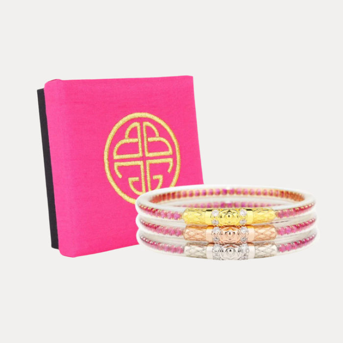 Hot Pink Crystal Bangle Bracelets for Women | BuDhaGirl