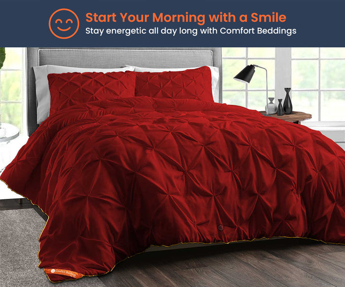 Burgundy Pinch Comforter