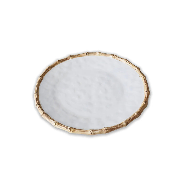 Beatriz Ball Vida Bamboo Round Platter — Angled view of the empty round platter