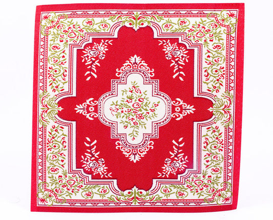 Vintage Concord Square Red Rug NR4