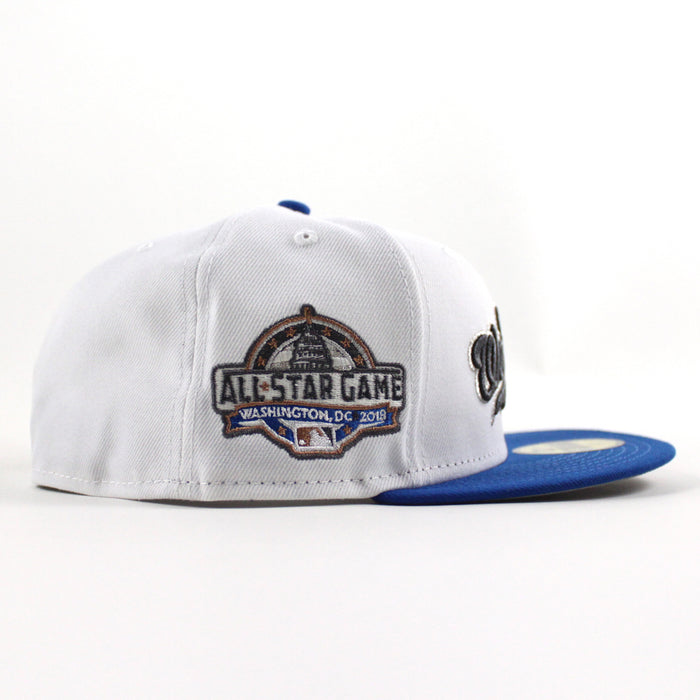 Washington Nationals 2018 All Star Game New Era 59Fifty Fitted Hat (White Light Blue Gray Under Brim)