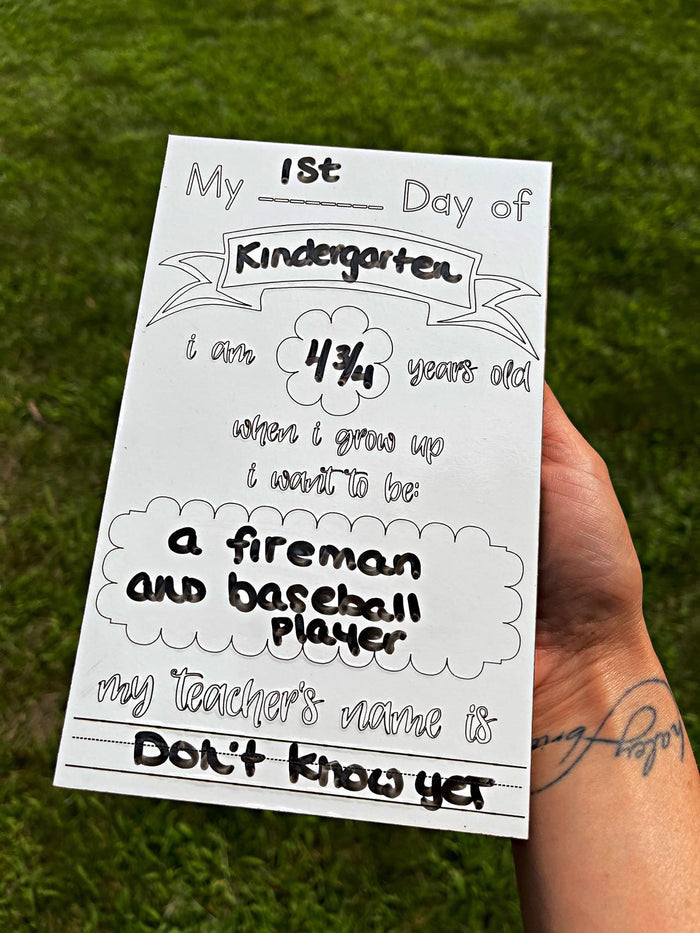 wholesale |First/Last Day of School Wipeable Sign - Dry Erase Board