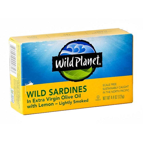 Wild Planet Wild Sardines in Extra Virgin Olive Oil with Lemon 125g